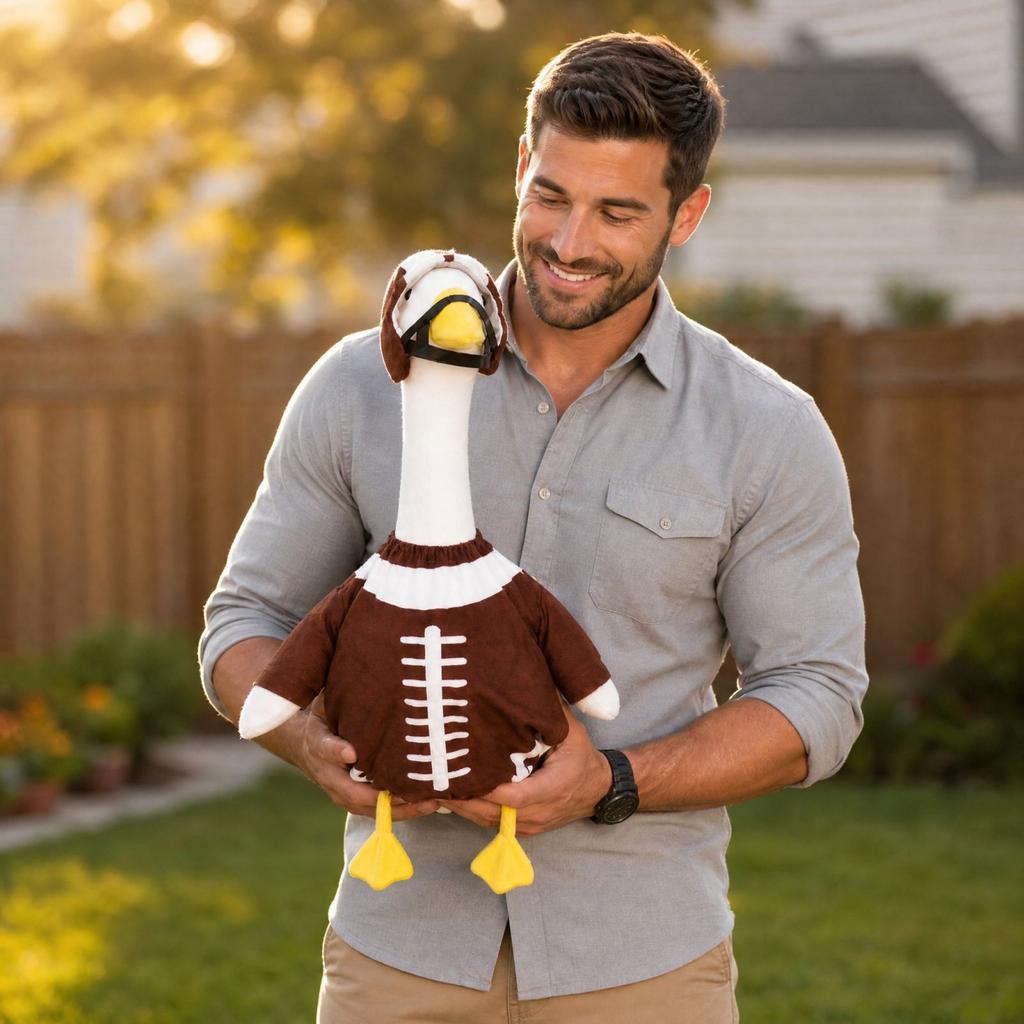 Football Costume Set for 23 Inch Outdoor Statue - Holiday Dress Up Clothes for Yard Decoration