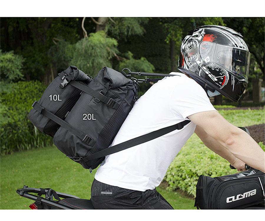 2 Stück 20L 1 Stück 30 Hochwertig L Multifunktionale Wasserdichte Motorrad-Hecktasche Seitentasche Motorradtasche Hecktasche Schultertasche Rucksack