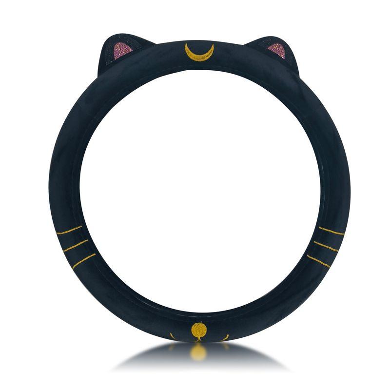 Cute Cat Ears Car Steering Wheel Cover Diamond-Embedded Handle Cover Female Wuling Confero Mini Gameboy Special 36cm