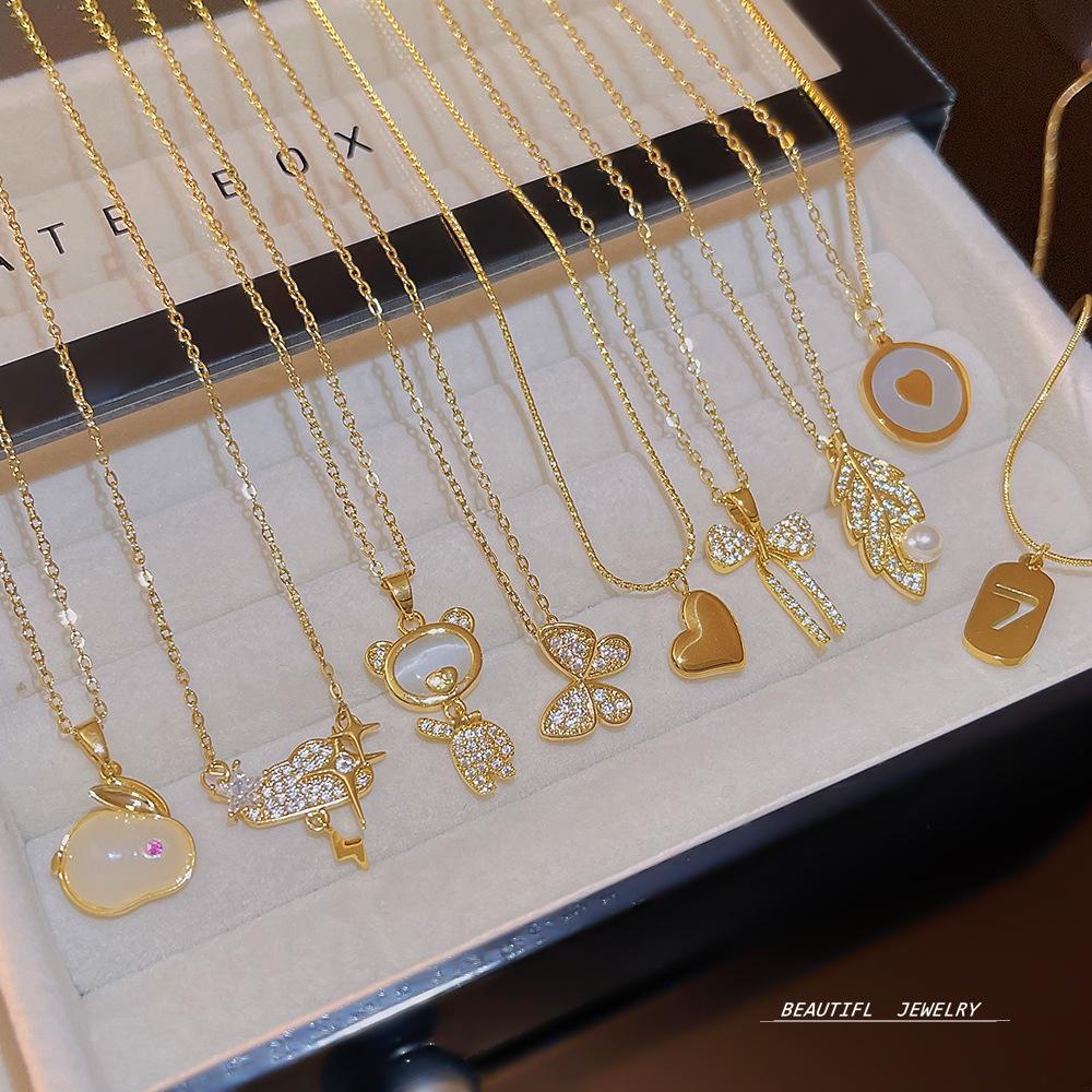 2025 Luxury Titanium-Clad Women's Summer Necklace - Non-Fading, High-End Design