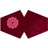 Reusable Adult Cloth Face Mask - Red Mandala Heart