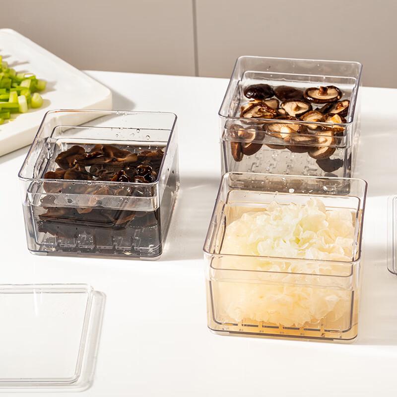 LISM Double-Layer Refrigerator Fresh-Keeping Drain Basket