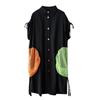 Short Sleeve Plus Size Black Vintage New In Dresses for Women Casual Loose Long Summer Shirt Dress