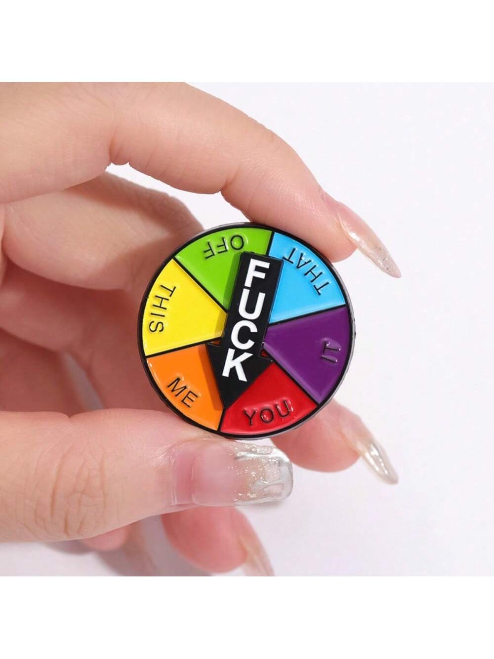 

1 piece of women s creative colorful rotating design brooch, daily matching clothing, bags, accessories, metal badges