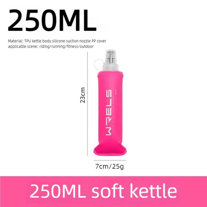Fahrrad Sport Wasserflasche Auslaufsicher Langlebig Weiche Flasche Hoher Durchfluss BPA Frei Tragbar TPU Faltbarer Wasserbecher Outdoor Laufen