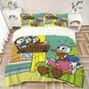 3pcs Donald Duck and His Nephew on the Swing Quilt Cover Set - Soft and Cozy Bedroom, Guest Room and Dorm Decorative Bedding 3-Piece Set 1 Quilt