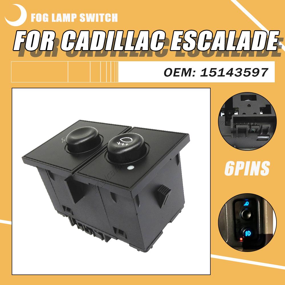 New Headlight Fog Lamp Control Light Button Switch For Cadillac Escalade EXT ESV Chevy Avalanche Silverado GMC Sierra 15143597