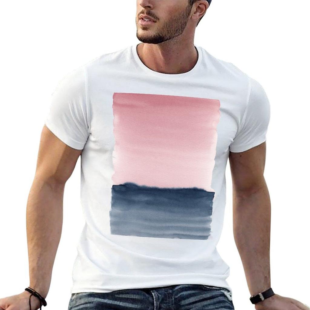 Pink Indigo Abstract No. 2 T-Shirt t shirt for man t shirt men 100% cotton luxury brand t shirt