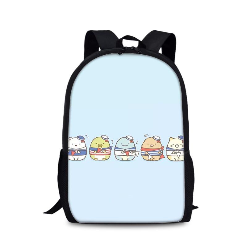 Sumikkogurashi School Bag With Waterresistant Nylon Fabric And Adjustable Shoulder Straps For Students