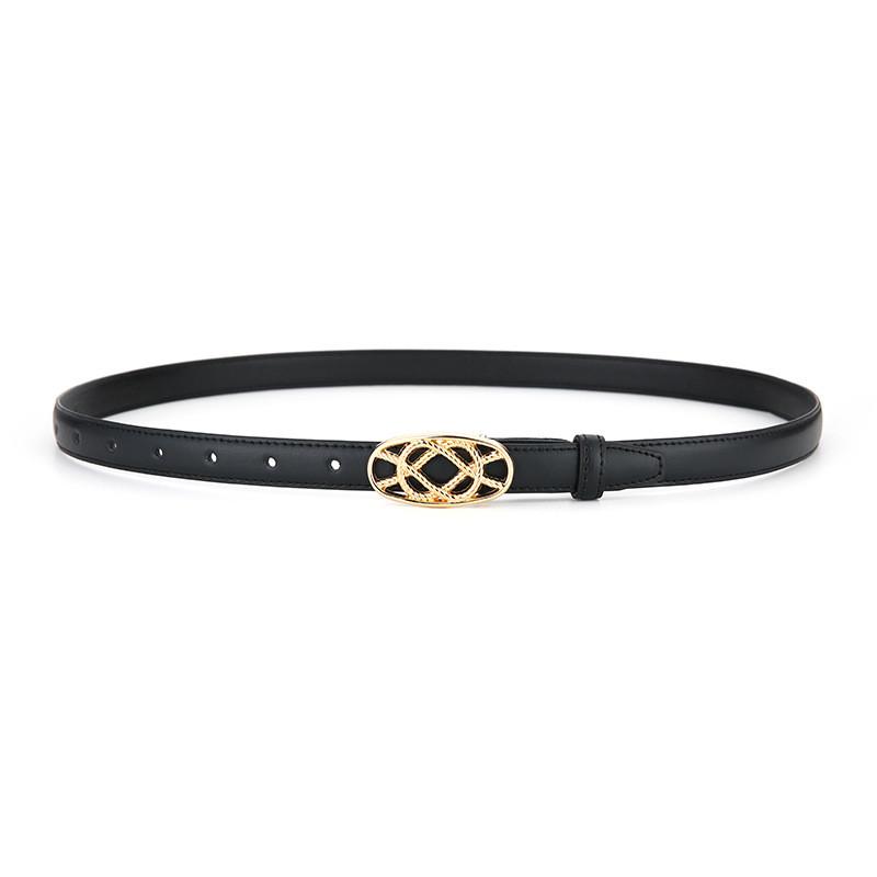 Genuine Leather Womens Belt Summer Vintage Fashion Waistband With Oval Buckle For Outdoor Wear
