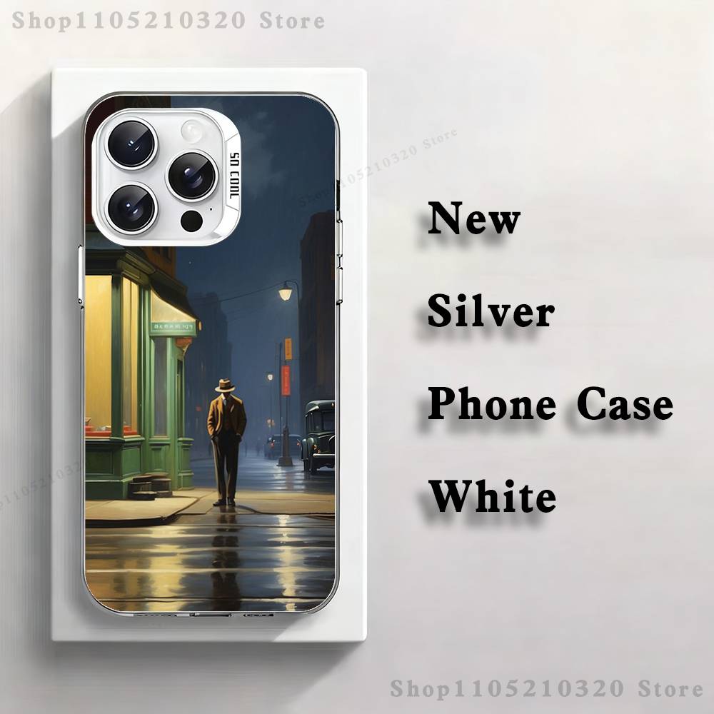 E-edward H-hopper Art Phone Case For iPhone 17,16,15,14,13,12,11,Pro,XS,Max,Plus,Mini,SE4,E White Matte Shockproof Cover
