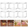 12pcs Acrylic Candy Box Goodie Bags Clear Chocolate Plastic Wedding Party Favor Packing Box Pastry Container Jewelry Storage