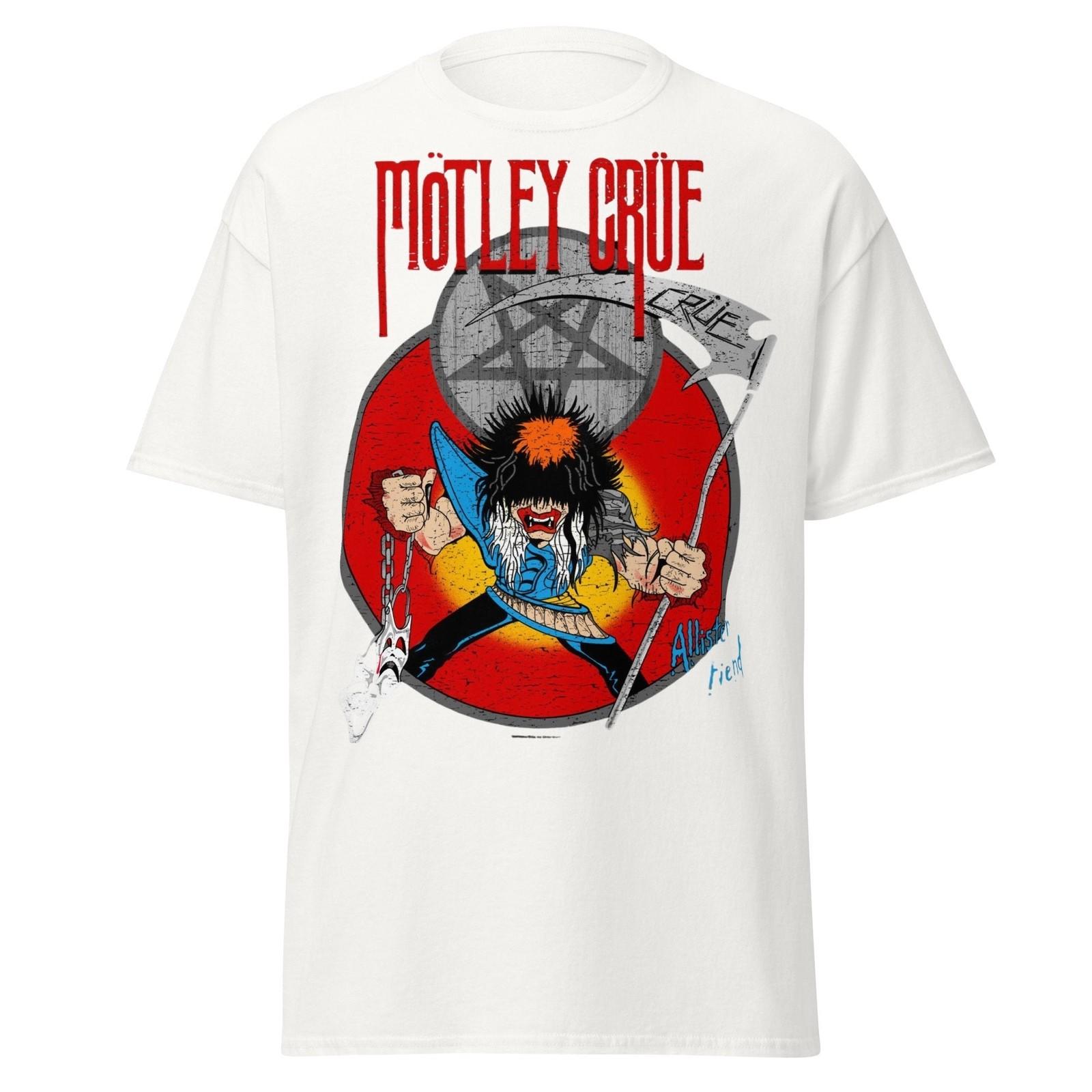 Stakes Motley Crue Allister Reaper Jumbo Print T-shirt T-Shirt White New S