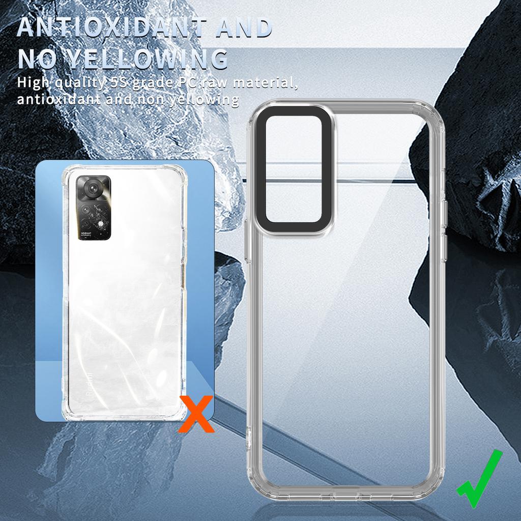 For Xiaomi Redmi Note 11 Pro 5G (Qualcomm)/11 Pro 4G (MediaTek)/Note 12 Pro 4G PC+TPU Clear Case