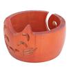 Yarn Bowl Wooden Cute Cat Shape Holder Dispenser Crochet   Storage Supplies