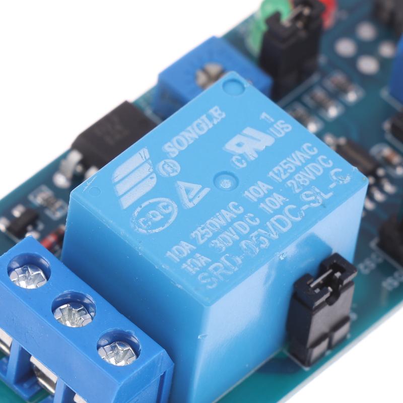 Adjustable Time Delay Relay Module 5V/12V Dc Turn On /Delay Turn Off Relay Switch Module With Timer Relays Board