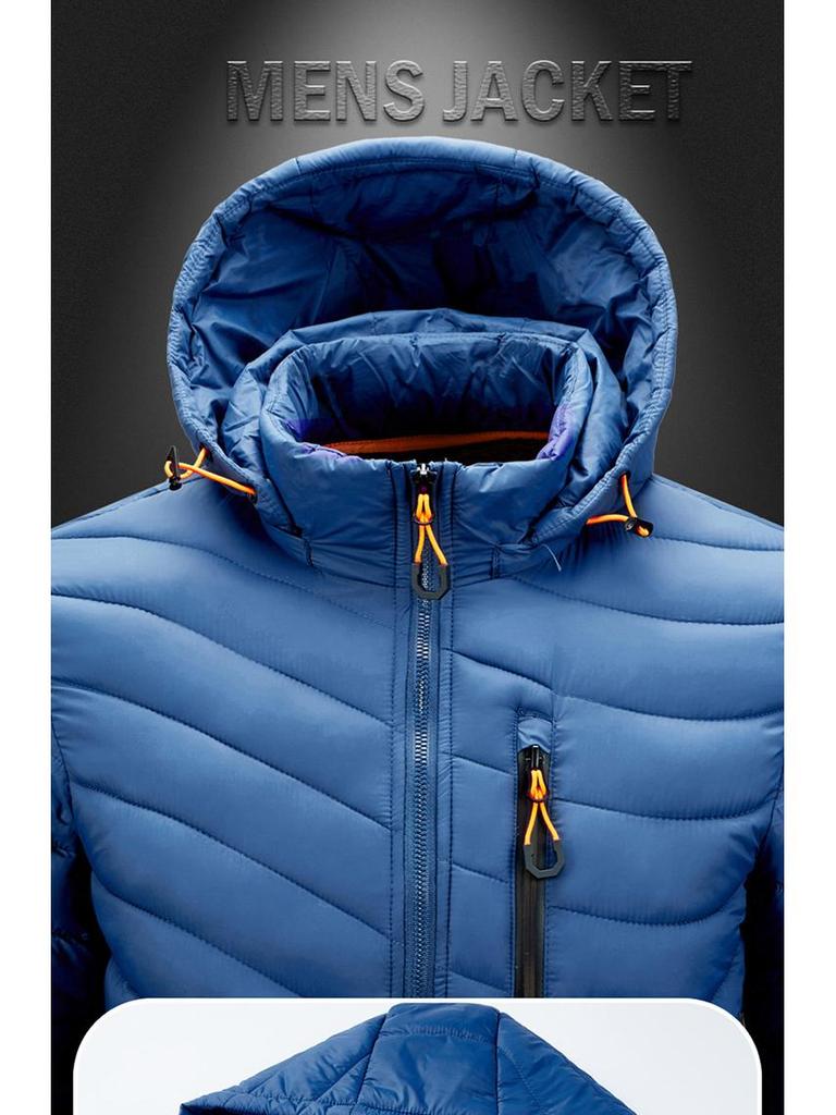 Pánská lehká bavlněná bunda s odnímatelnou kapucí - kolekce podzim/zima 2025