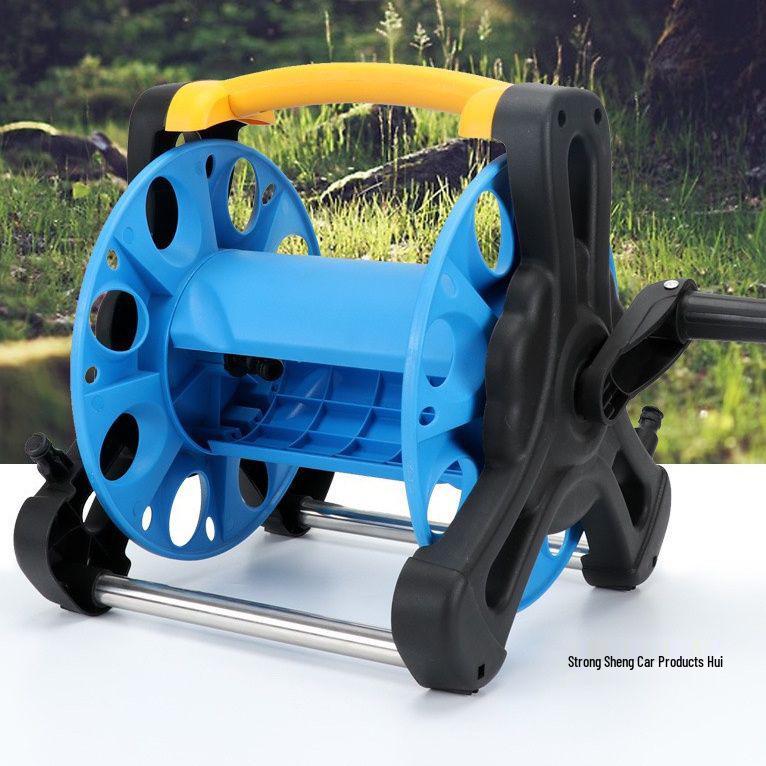 Garden Hose Cart Reel & Storage Rack Set for Household & Car Wash Use