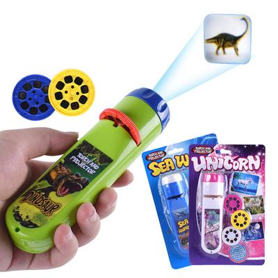 Projection Flashlight Children Projector Light Cute Cartoon Toy Night Po Picture Light Bedtime Learning Fun Toys