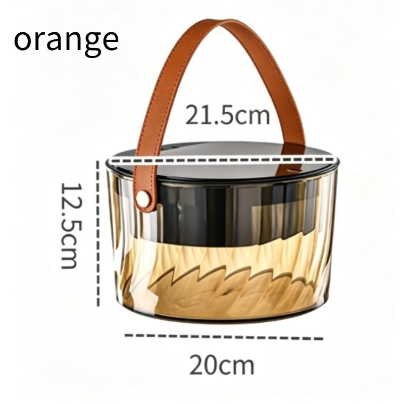 

Premium Clear Tea Residue Bin with Handle Office Home Use Filtering Waste Water Container for Tea Leaves medium оранжевый