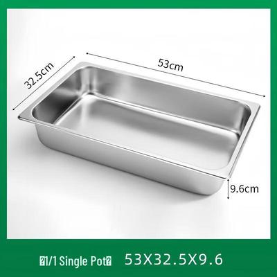Bandeja Rectangular de Acero Inoxidable para Buffet con Tapa