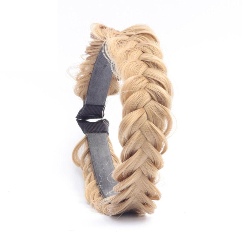Resistant Wig Toothed Non-slip Hairband Wig Twist Braid Hair Hoop Fishbone Style Braided Headband