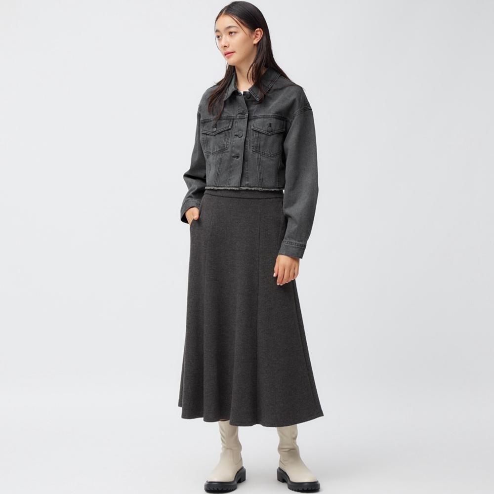 

Длинная расклешенная юбка GU с сеткой (стандартная длина 81,0-88,0 см)