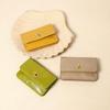 Retro Lock Buckle Women's Wallet: Solid Color Multi-layer Card Holder & Coin Purse