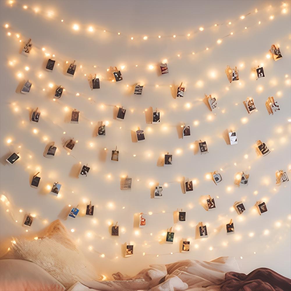 1 String LED Fairy Lights with Photo Frame Clips -in/Battery-Free (Batteries Not Included) String Lights for Photo Wall,Wedding,Christmas Decorations