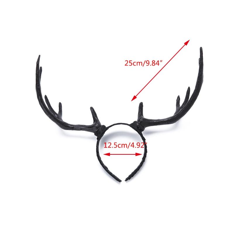 Antlers Headband Halloween Elk Headwear for Halloween Party Wear Deer Horn Hair Band Christmas Headpiece Party Supplies