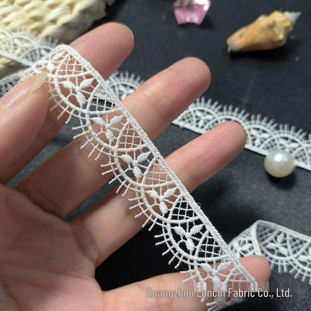 Hot Spot Transparent Mjölksilke Spets Bröllopskardin