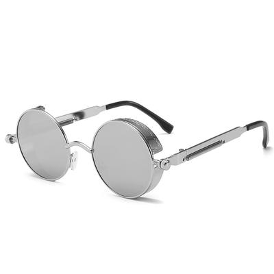 Classic Gothic Steampunk Sunglasses Luxury High Quality Men and Women Retro Round Metal Frame Sunglasses UV400