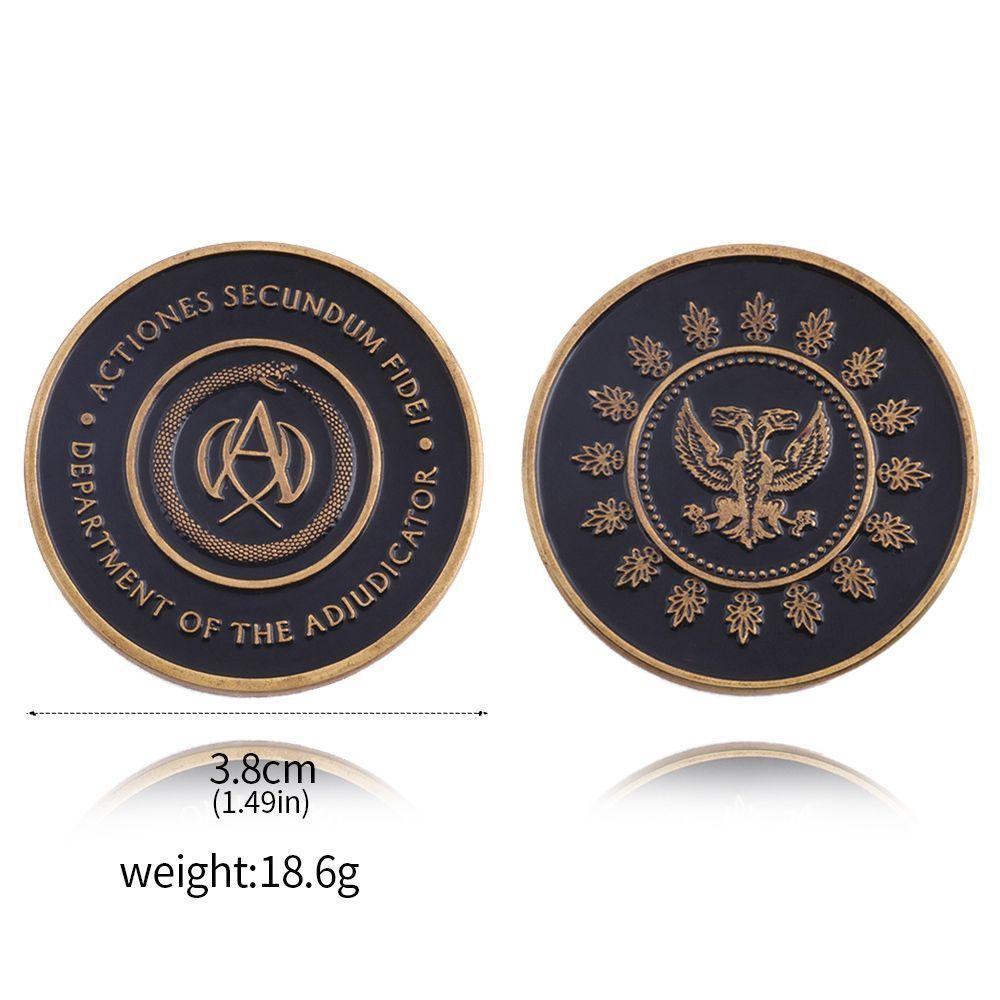 John Wick Metal Commemorative Coin With Vintage Letter Design For Collectors And Gift Giving