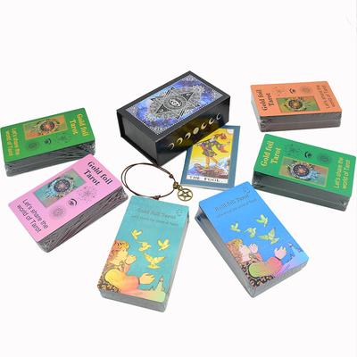 Gold Foil Tarot Tarot Table Game Pvc Waterproof Wear-Resistant New Card Game Party Multiplayer Game