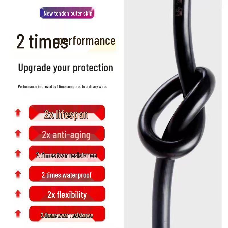 2.5mm² Dual/Triple-Core Waterproof Outdoor Power Cable - Standard Engineering Sheathed Wire, Antifreeze Rated for Household Use