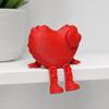 Heart Tabletop Decoration Love Figurine with Articulated Legs, 3D Printed Shape Statue, Legs for Home Office, Romantic Gift Valentine's Day
