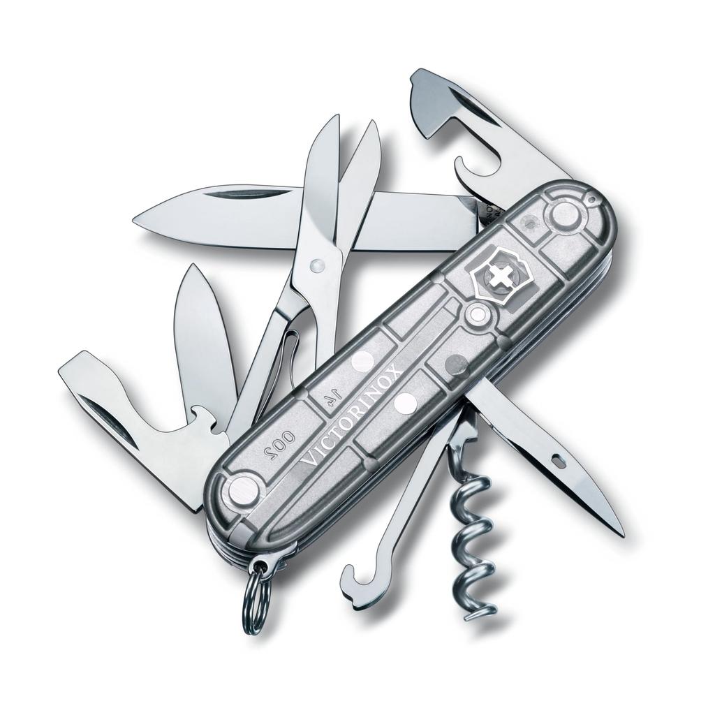 VICTORINOX Climber Silver Tech Švýcarský armádní nůž Multifunkční nůž Treking Turistika Horolezecké vybavení Nůžky s Swiss Made Jutoku Nůž s 14