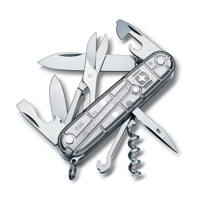 VICTORINOX Climber Silver Tech Nóż Szwajcarski Wielofunkcyjny Nóż Sprzęt Trekkingowy Pieszy Wspinaczkowy Nożyczki z Swiss Made Jutoku Nóż z 14