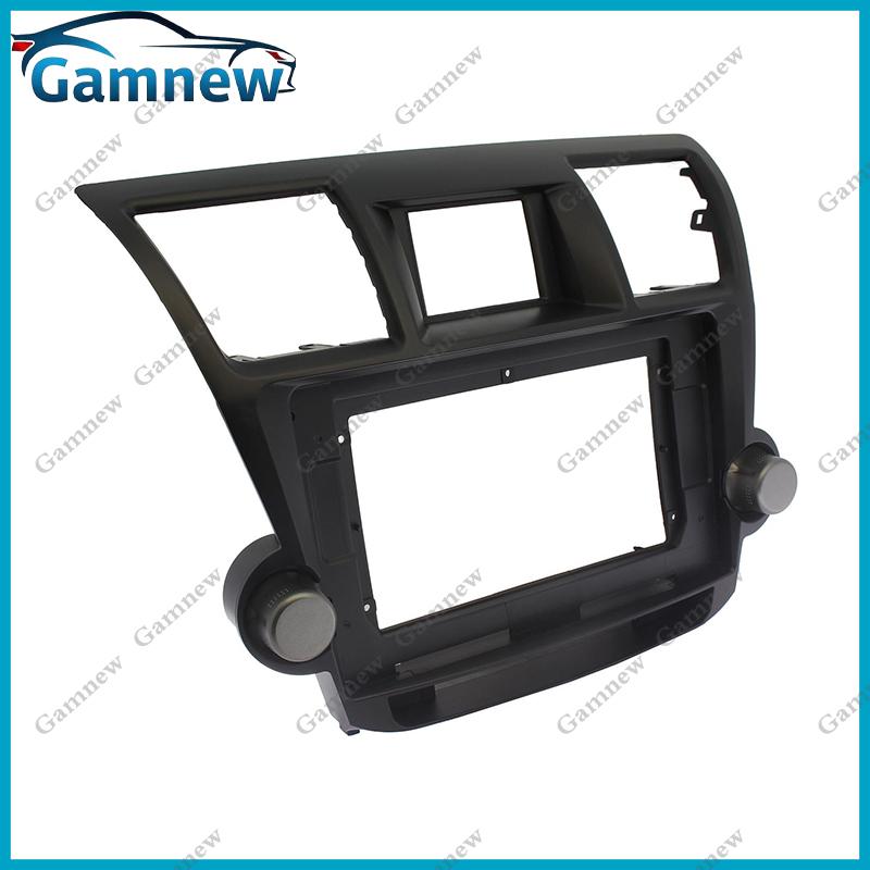 Gamnew 10 Inch Car Frame Fascia Adapter Cable Android Radio Dash Fitting Panel Kit For Toyota Highlander 2007-2013