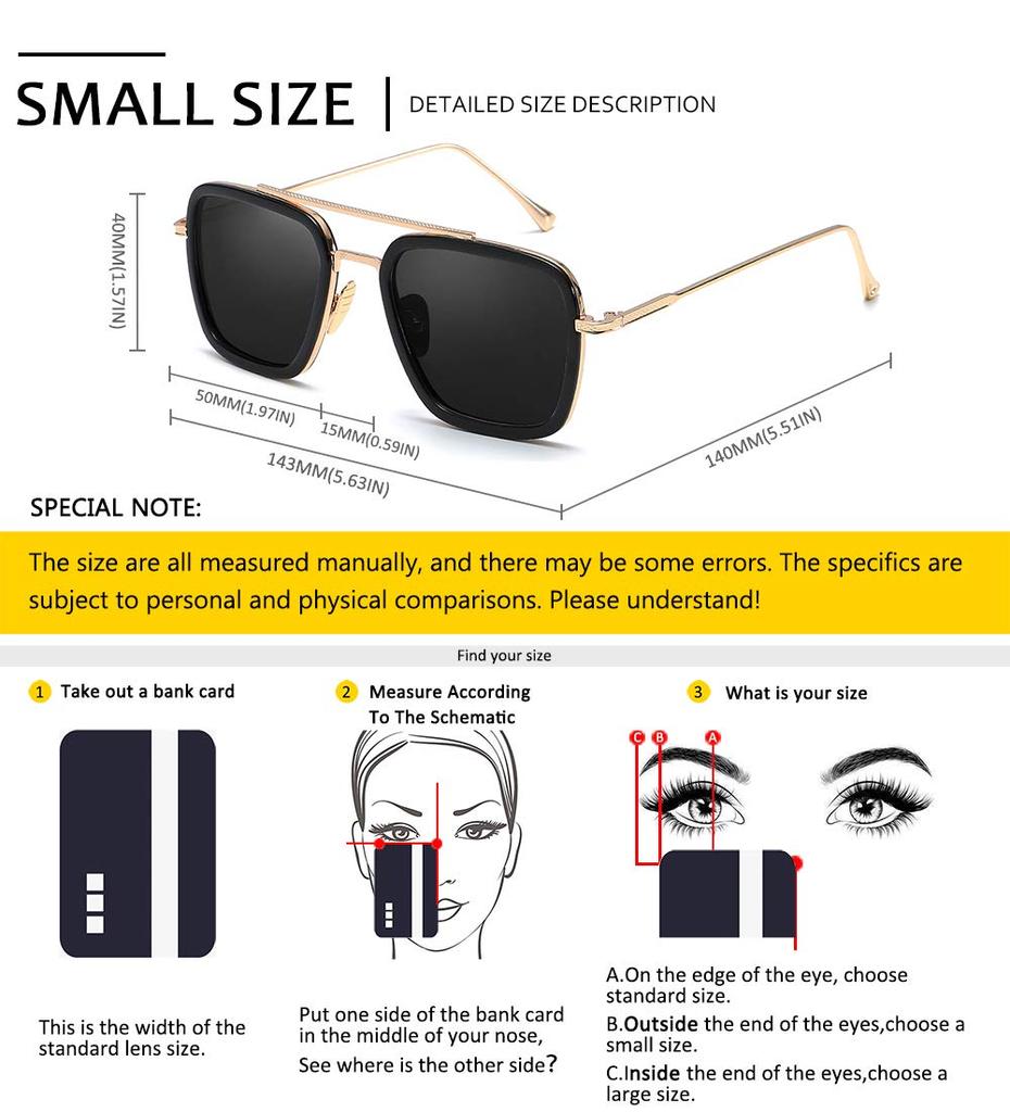 Classic Retro Square Glasses Sunglasses Metal Sunglasses [SHEEN KELLY] Men's