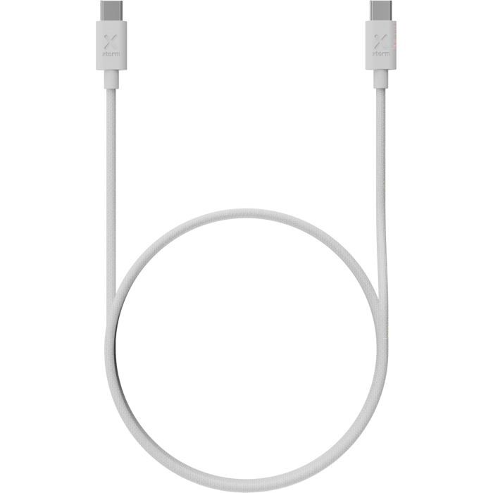 Câble USB-C - Xtorm - CXG2070 - Charge rapide 100W - Nylon tressé - 1m - Blanc