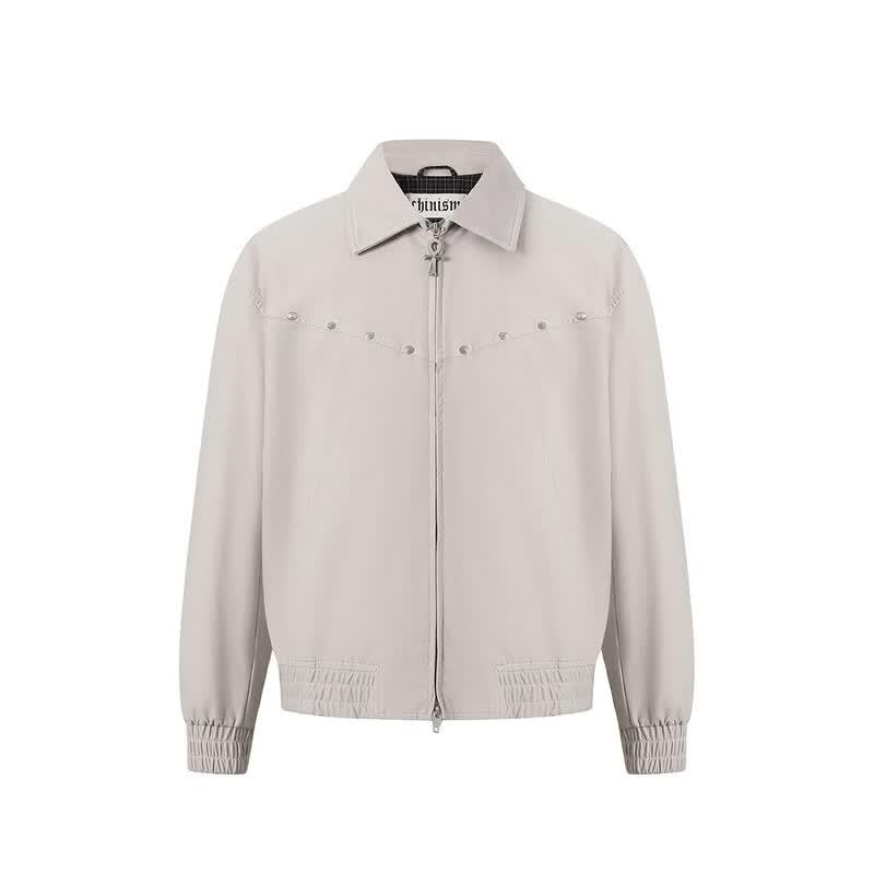 CHINISM Men's Retro Suede Lapel Jacket