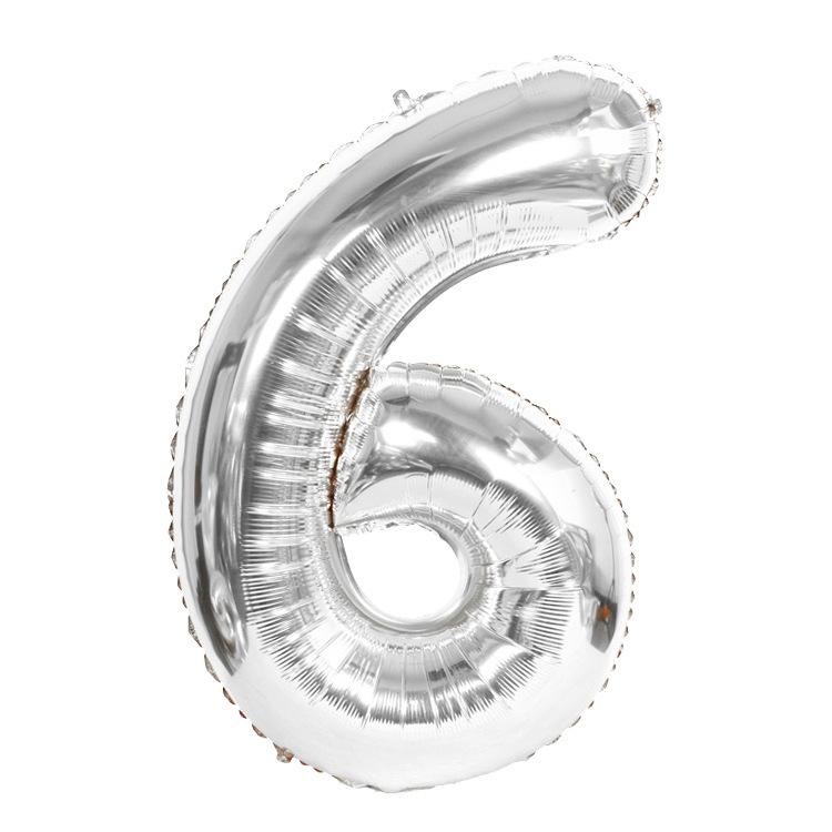 Hot Selling 40 Inch Aluminum Film Balloons Gold Silver Number Balloon for Wedding Party Birthday Decoration