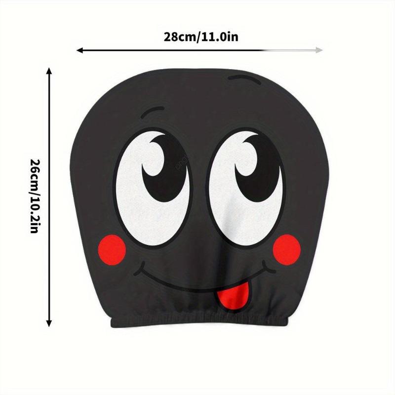 2PCS Funny Cartoon car headrest Cover, Cute Funny Eyes, Suitable for Halloween, Christmas car Universal Elastic Models Funny Decoration