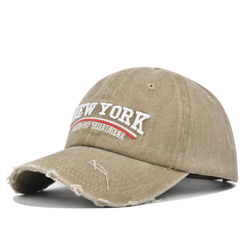 Retro Embroidered Letter Baseball Cap For Unisex High Quality Adjustable Washed Cotton Hip Hop Snapback Outdoor Sports Hat Gorra