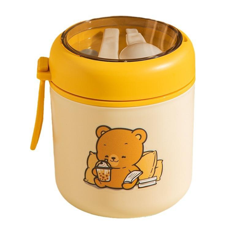 Stainless Steel Breakfast Cup Soup Cup Portable Outer Belt Thermal Insulation Bag Office Worker Thermal Insulation Lunch Box Food Grade Picnic Soup