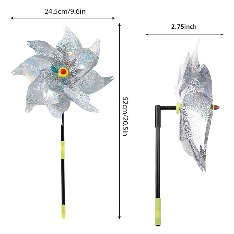 A84E-6 Pieces Windmills, Bird Repellent,Fruit Garden,Reflective Windmill, Bird Repellent, Bird Repellent, Reflective Windmill