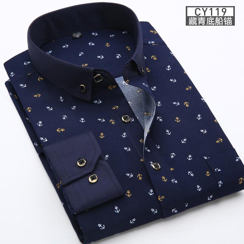 Męska koszula wizytowa Męska biznesowa casual w paski zapinana na guziki Koszule Markowa odzież Slim Fit Długi rękaw Camisa Masculina M-5XL NS5561