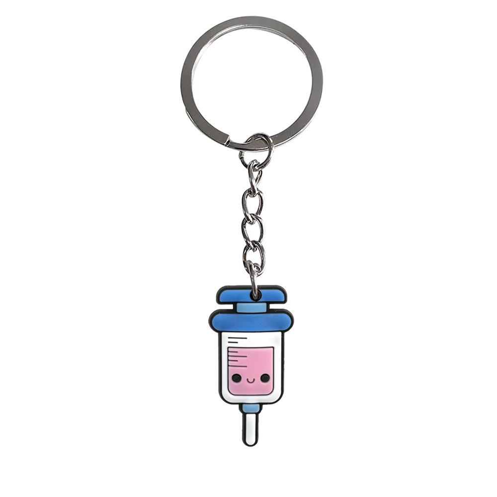 Medical & Healthcare PVC Soft Rubber Keychain Pendant Decorative Backpack Ornament Gift
