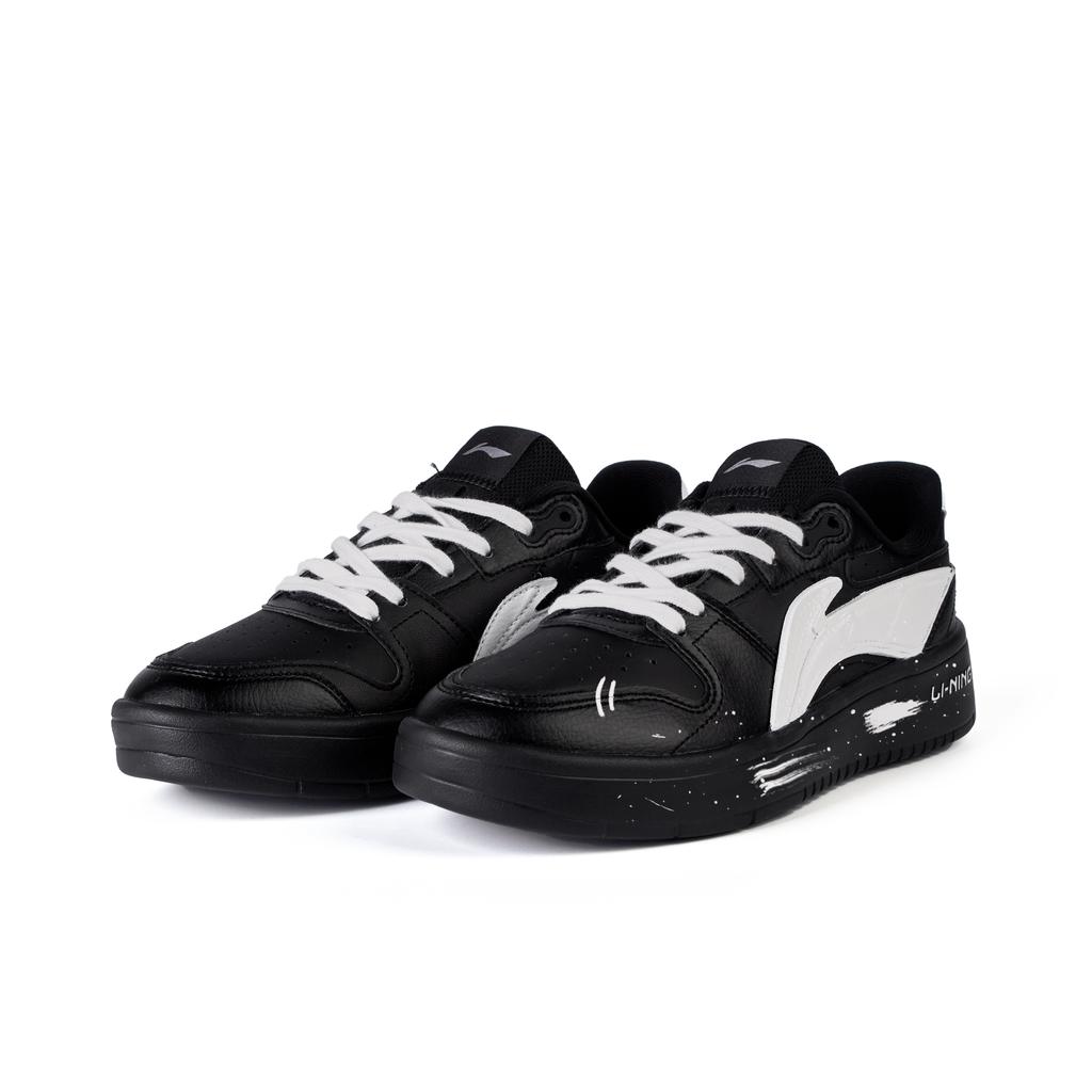 Li Ning Slip Resistant Cushioning Abrasion Resistant Low top Skateboard Shoes Men's Black AGCU515-5(Team345-)